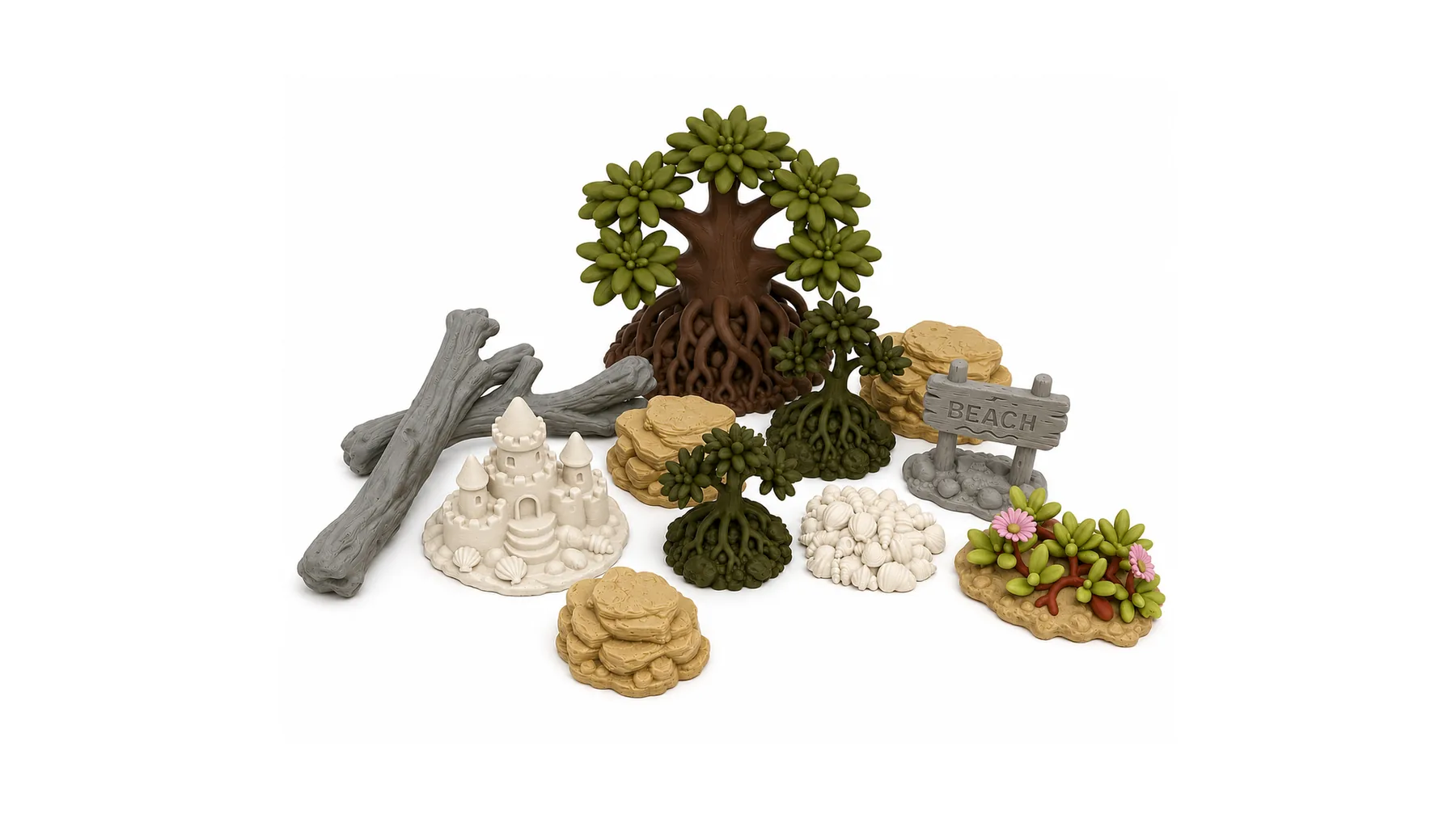 Beach small-world play