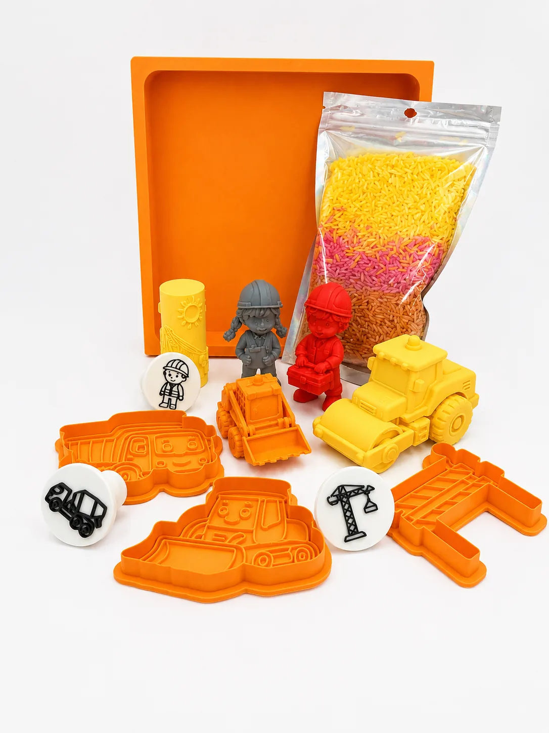 Construction sensory play set
